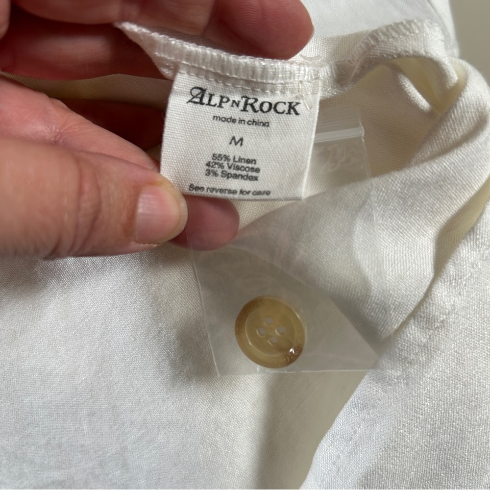 NWT Alp N Rock Thalia Wrap Linen Blend Dress White Size M - Picture 9 of 12